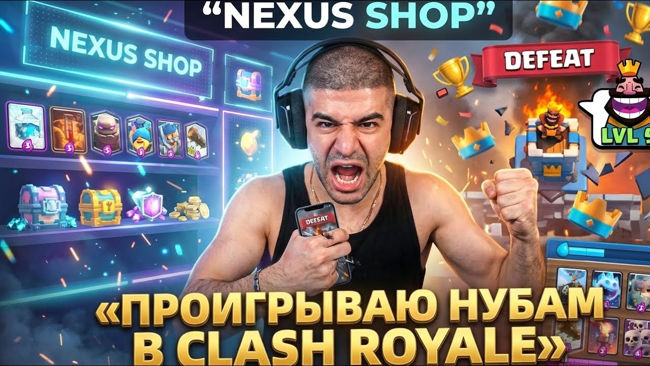 Нарек про создание Нексус шопа| проиграл нубам в клеш Рояль нарезки NarekCR Clash Royale нарезка