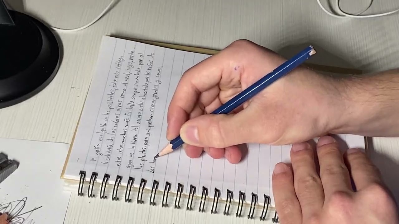 Asmr escribiendo ✍️ con lapiz en Español 🇪🇸