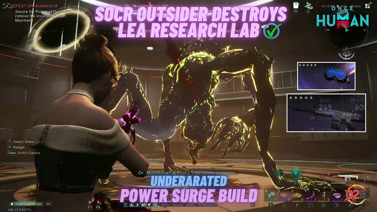 SOCR Outsider Power Surge Build vs LEA Research Lab 🔥 | Once Human