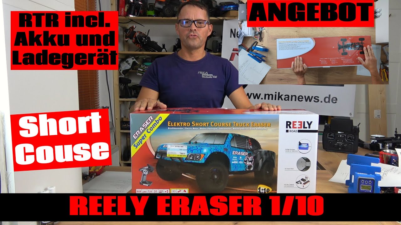 Günstiger Einsteiger Short Course - Reely Eraser RTR 1/10 mit Brushless-Combo
