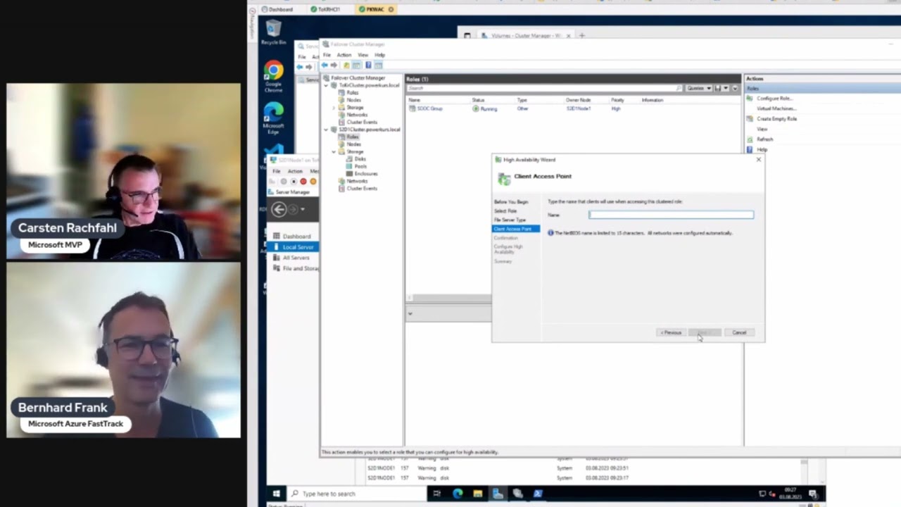 02 - SOFS on S2D in VMs - Adding Cluster SOFS Role