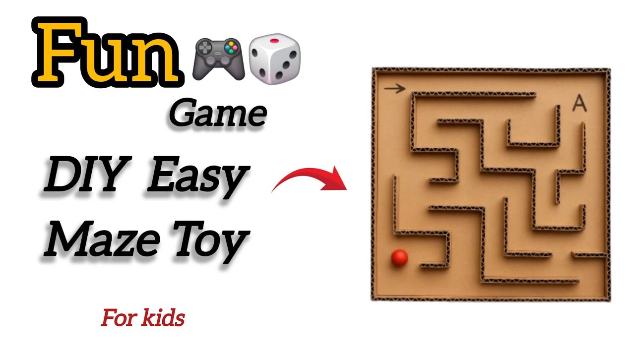 DIY Cardboard Maze Game | Fun Puzzle Toy|How to Make a ball Maze Game at Home|Creative DIY