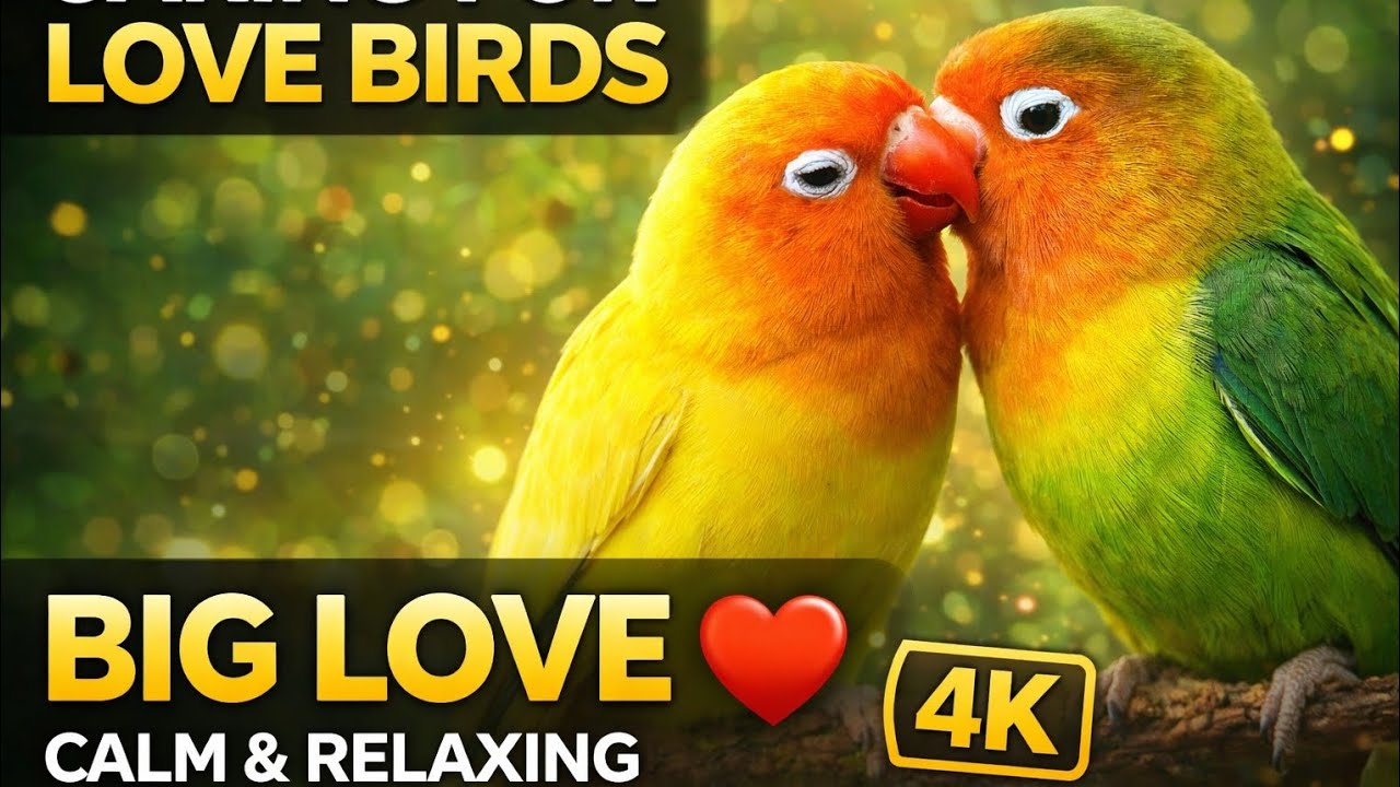 Love Bird Mutations 🦜💎 | Relaxing Lovebirds Noises with Soft Music 4K