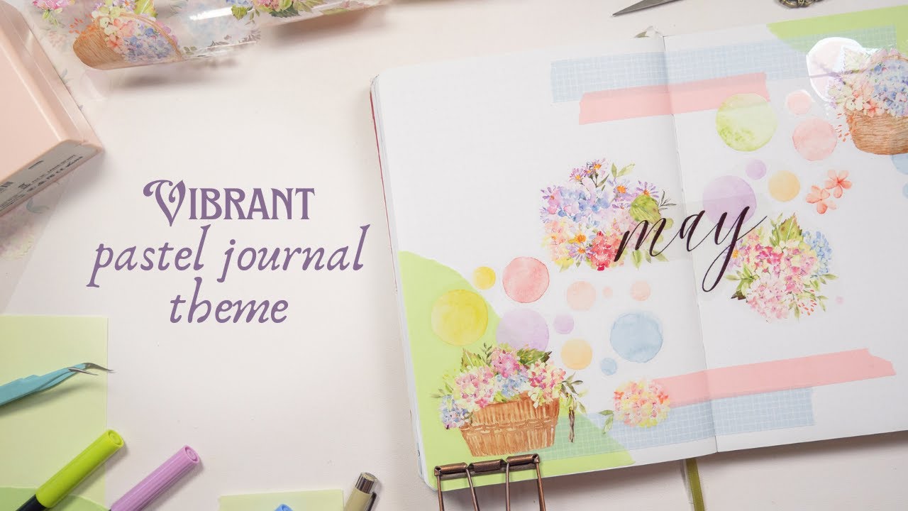 May Pastel Floral Bullet Journal Theme Setup ✨ Mystery Journal