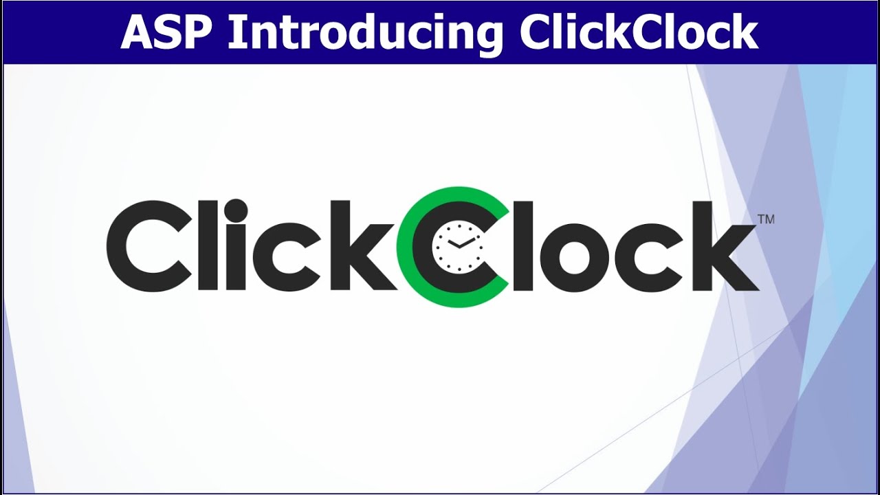 ASP Introducing ClickClock - The Ultimate Time and Attendance Tracking System v2
