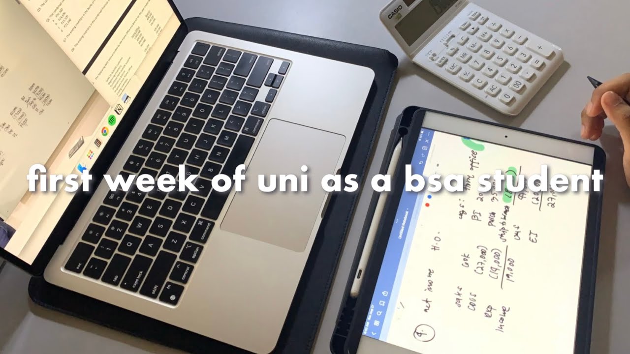 STUDY vlog! first week as a bsa student, being productive, lots of studying, back to school  (ph)