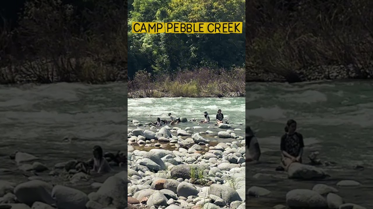River Camping at Camp Pebble Creek #camping #pebblecreek #shorts