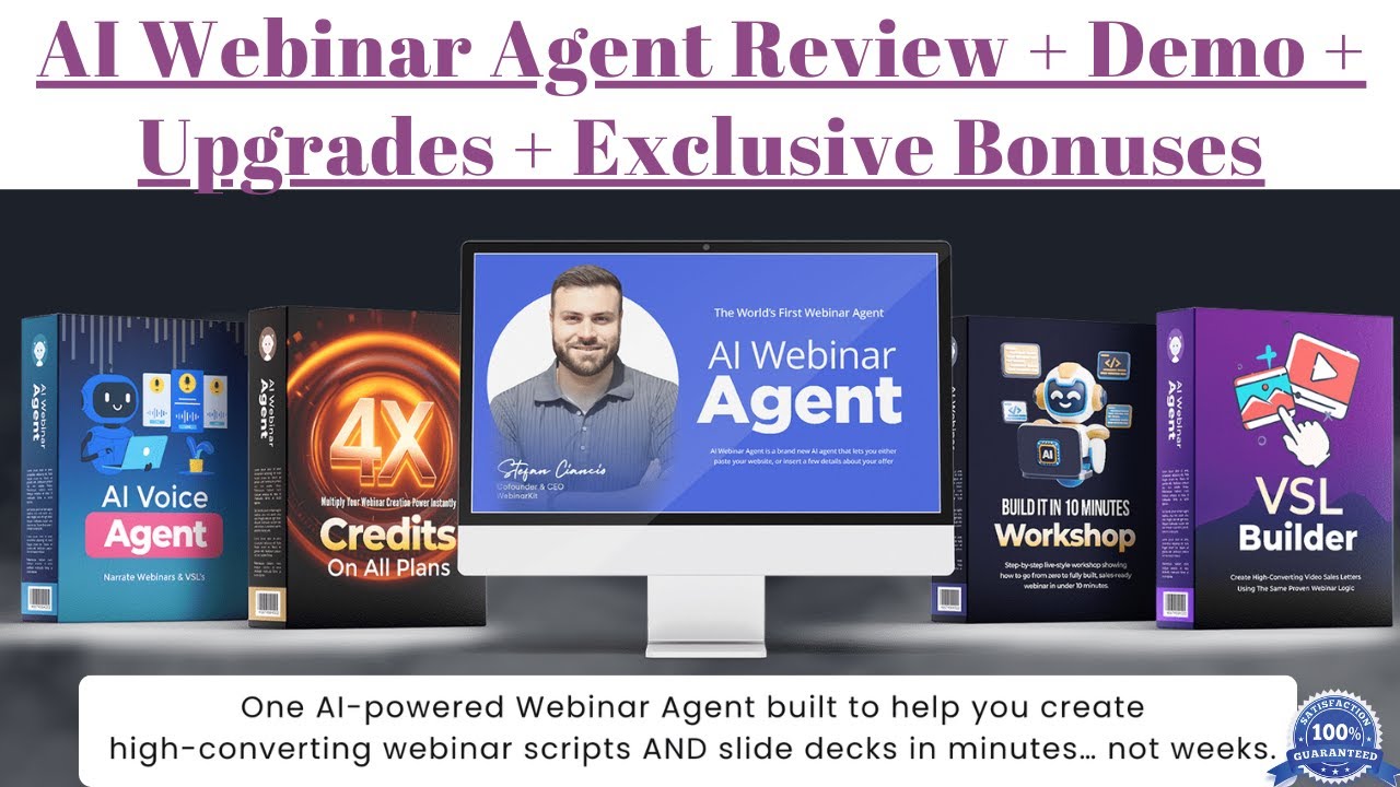 AI Webinar Agent Review + Demo + OTOs (Upgrades) + Bonuses | AIWebinarAgent Review