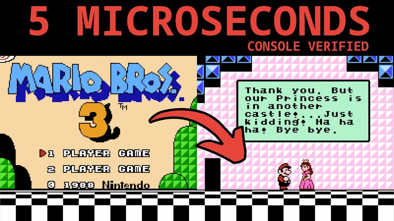 Победа над Super Mario Bros. 3 за 5 микросекунд на оригинальном оборудовании