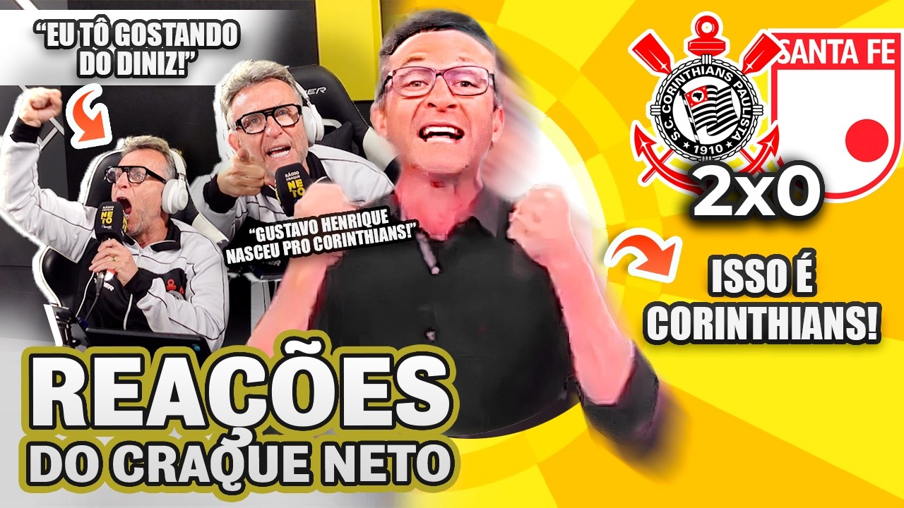 DINIZ T&Aacute; ACERTANDO O TIME! OLHA COMO CRAQUE NETO REAGIU A CORINTHIANS 2X0 SANTA FE PELA LIBERTADORES