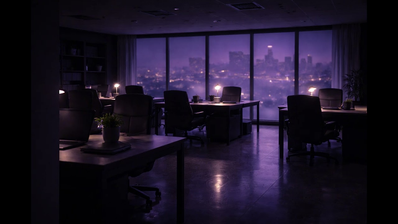 Late Night Office Focus – Minimal Electronic Music | 1 Hour