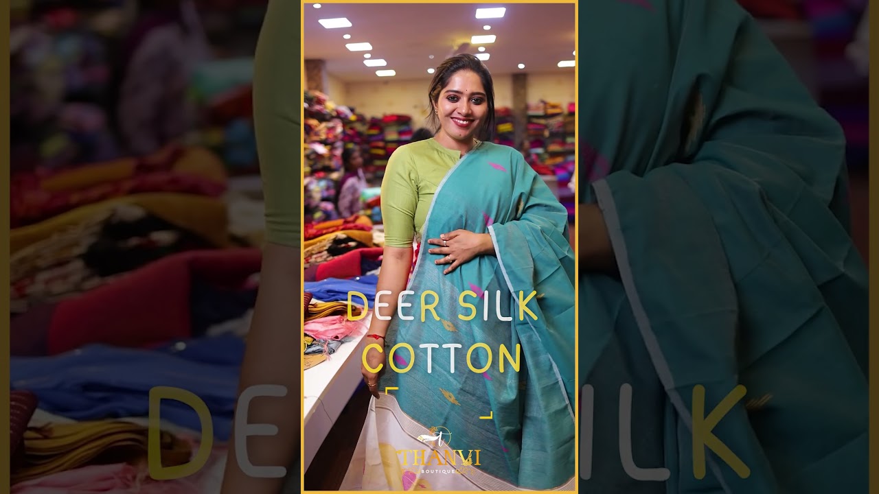 Deer Silk Cotton Saree Collections 💕| CODE: TB226 