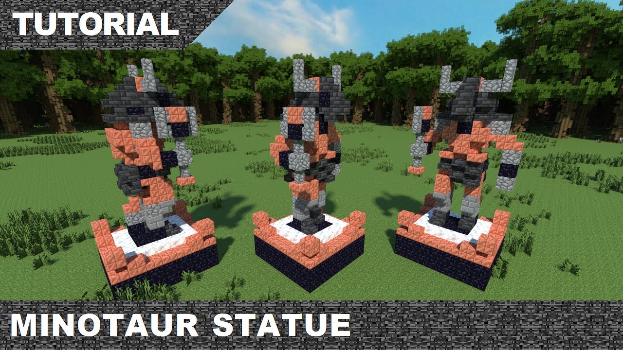 Minecraft Minotaur Statue Tutorial & Download