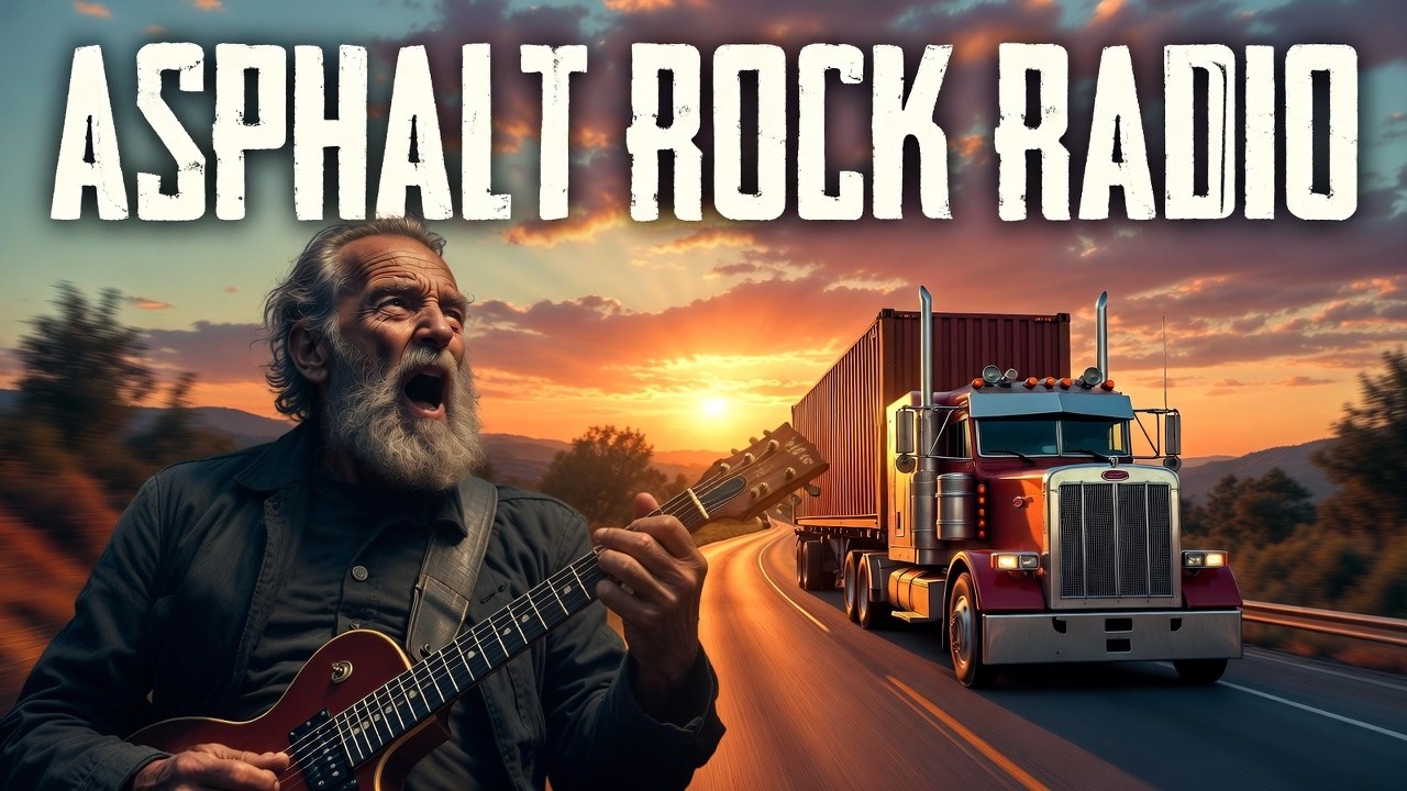 ASPHALT ROCK RADIO – 1 HOUR SUNSET HIGHWAY ROCK 2026 | LOUD GUITARS  #SunsetHighwayRock