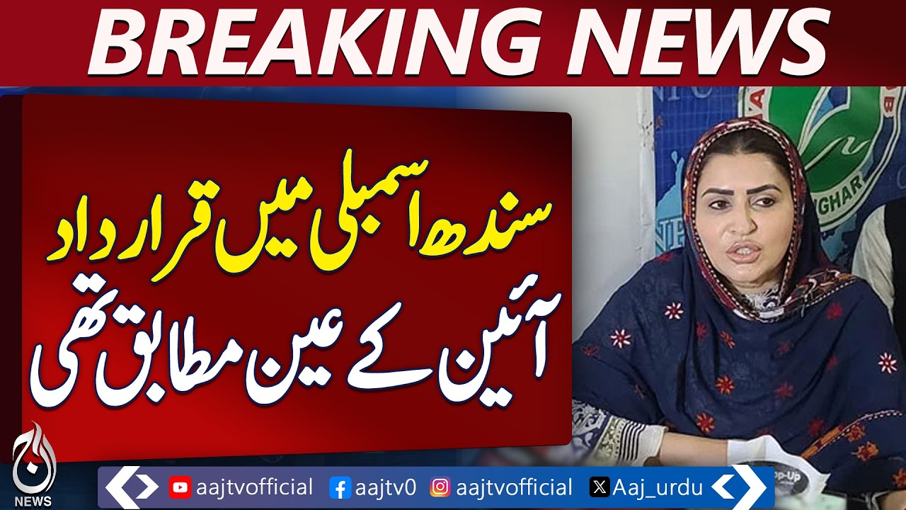 Shazia Marri Criticizes Federal Ministers | Karachi Sindh Unity | Parliamentary Resolution