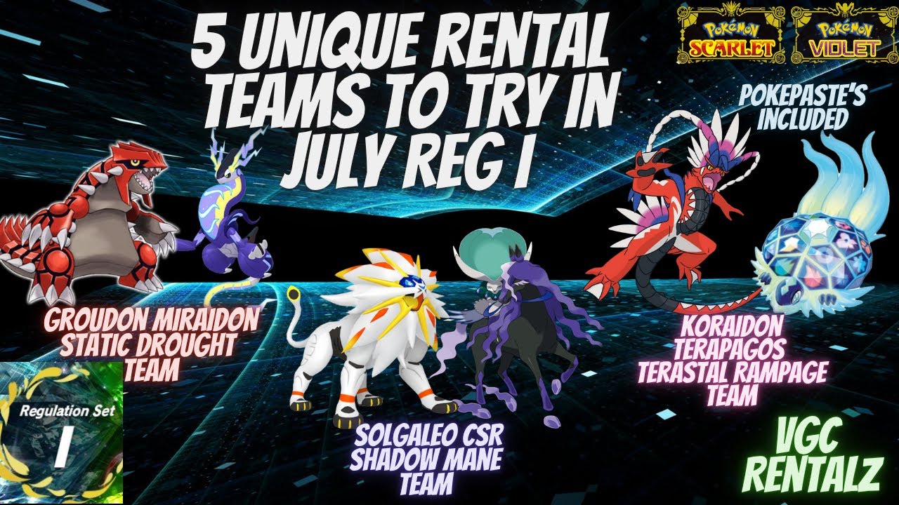5 UNIQUE RENTAL TEAMS to try for JULY Regulation I (Pokemon Scarlet & Violet: VGC Rentalz)