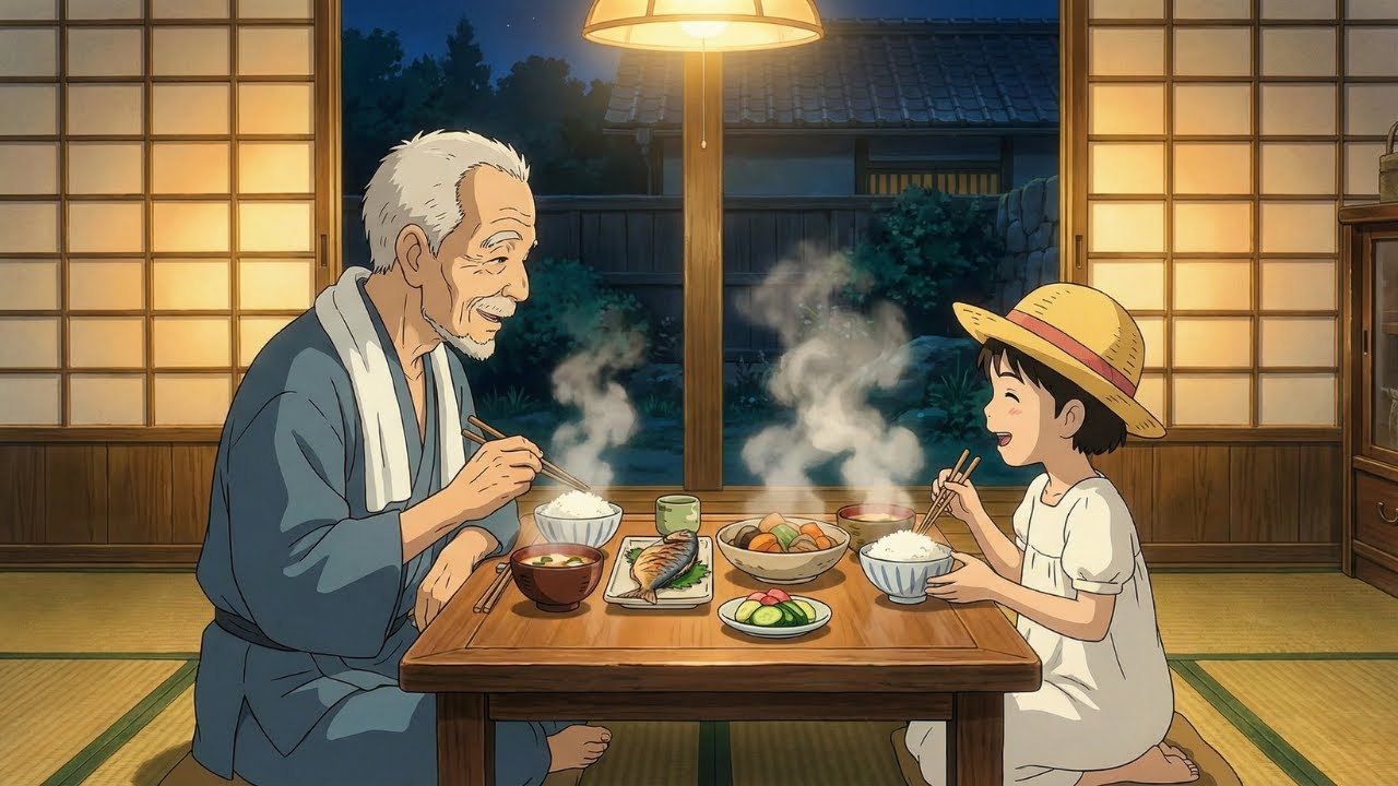 A Day of Gardening and Dining with Grandpa | Studio Ghibli Style | Childhood Memories