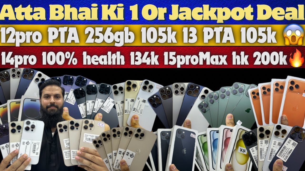 ATTA BHAI IPHONES | 12pro 256gb PTA APPROVED 105k 🔥 13 white color PTA 105k 😱 14pro F.u 100% 134k 😍
