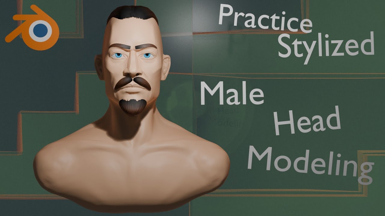 Male Head Modeling With Blender | Practice | Timelapse