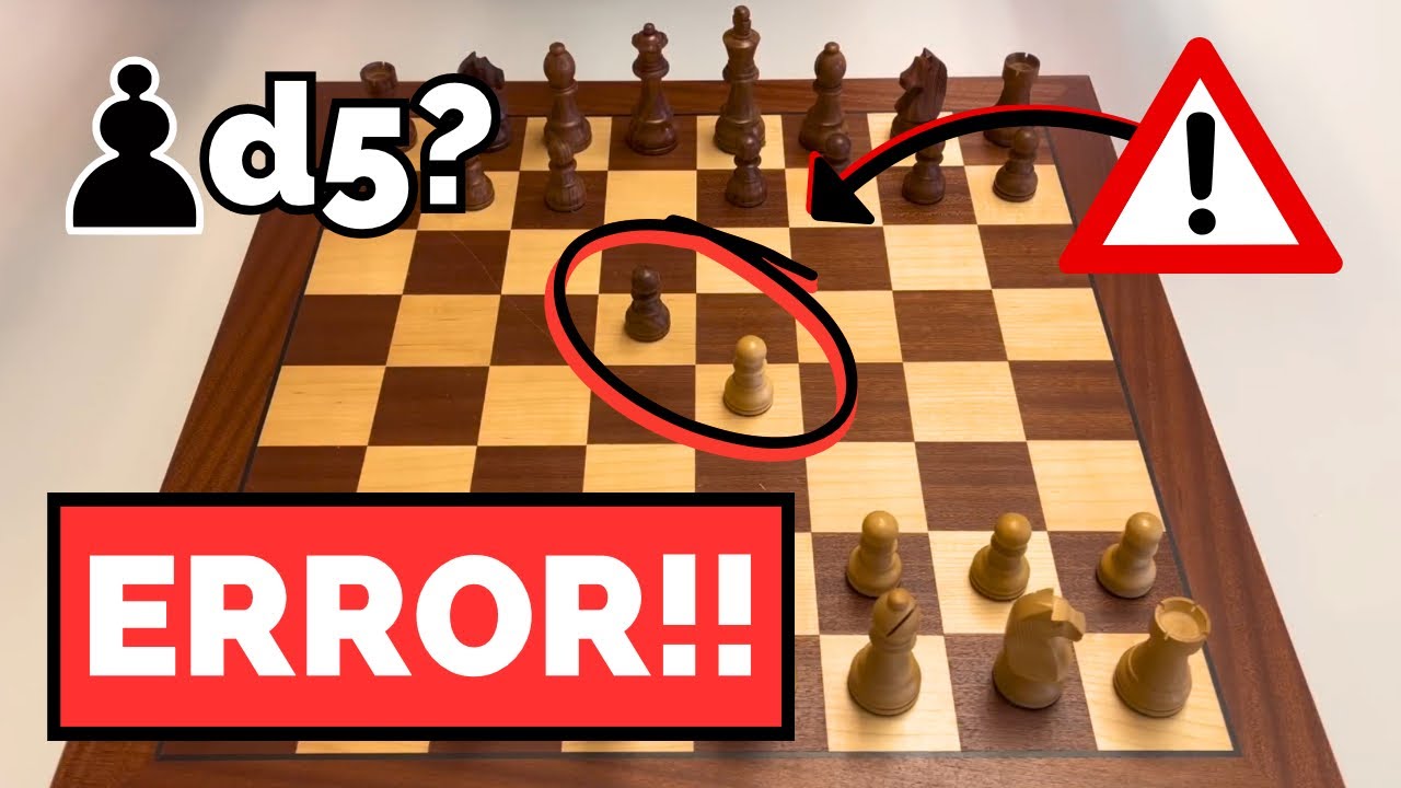 CASTIGA este ERROR tan COMÚN en AJEDREZ❌😱 (e4, d5)