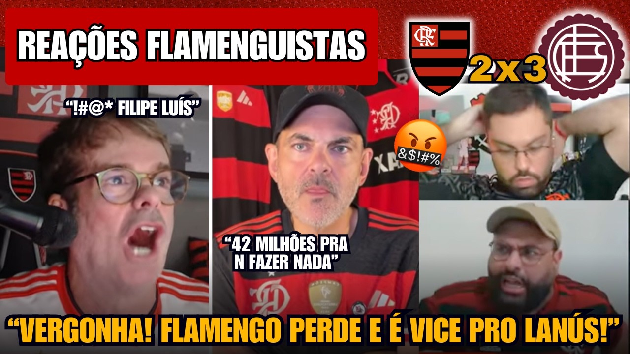 REAÇÕES FLAMENGUISTAS | FLAMENGO 2x3 LANÚS | FLA VICE DA RECOPA 2026 | DERROTA NO MARACA | REACT