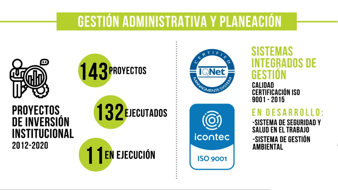 PEDI: Proyectos de Inversi&oacute;n Institucional 2012 - 2020