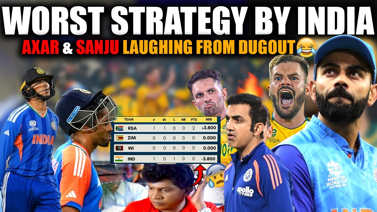 Worst Strategy by India 😡Axar & Sanju Laughing from Dugout 🤣 India VS South Africa 🔥 #Cricket
