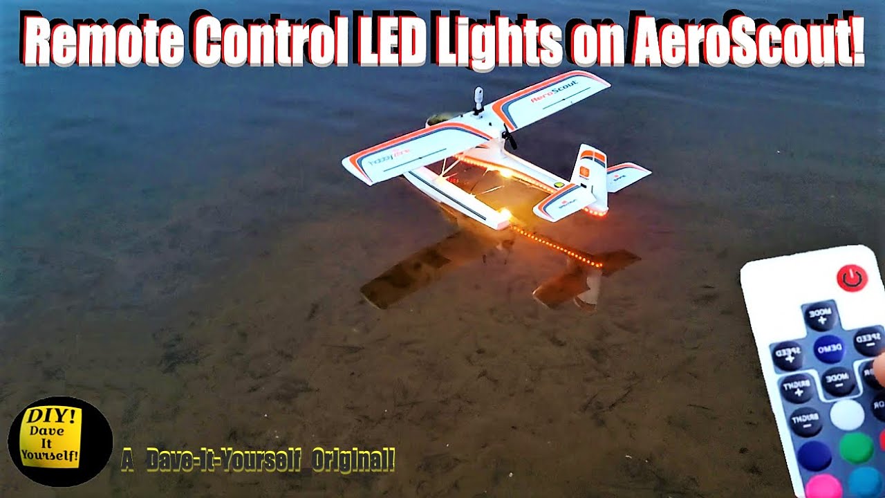 HobbyZone AeroScout on Floats with LED Lighting and REMOTE!
