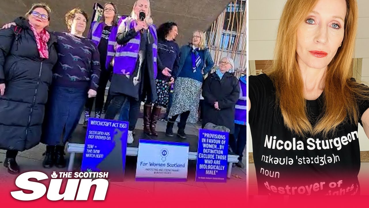 Women against Gender Reform Bill protest today as JK Rowling wears anti-Nicola Sturgeon t-shirt