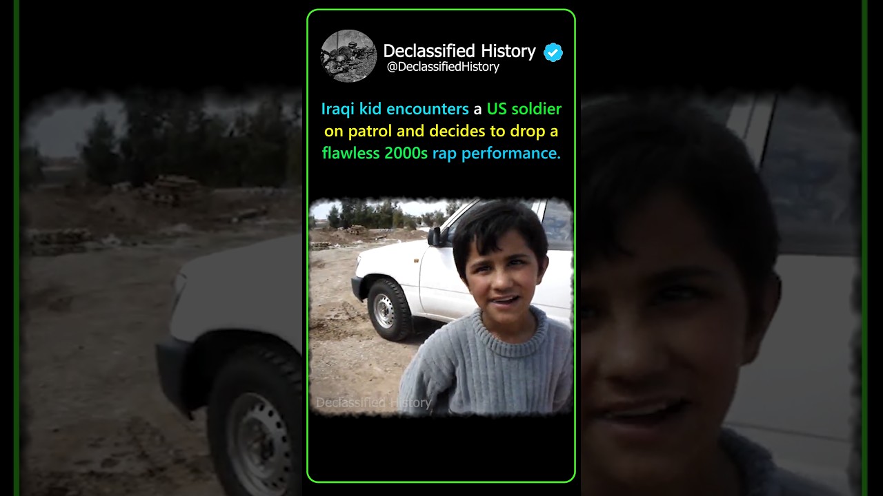 Iraqi Kid Meets a U.S. Soldier and Starts Rapping 50 Cent