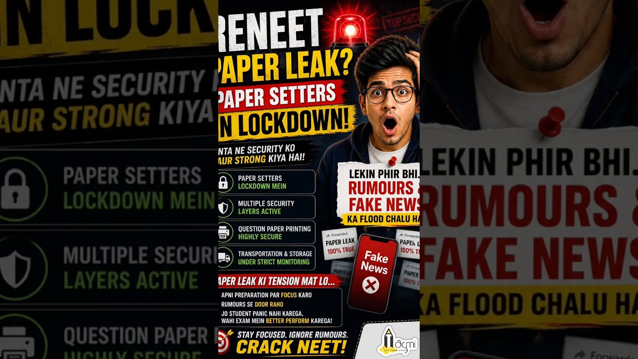 🚨 RE-NEET Paper Leak?Paper Setters In Lockdown! 🔒 #neet2026 #neetug #cutoff #reneet2026