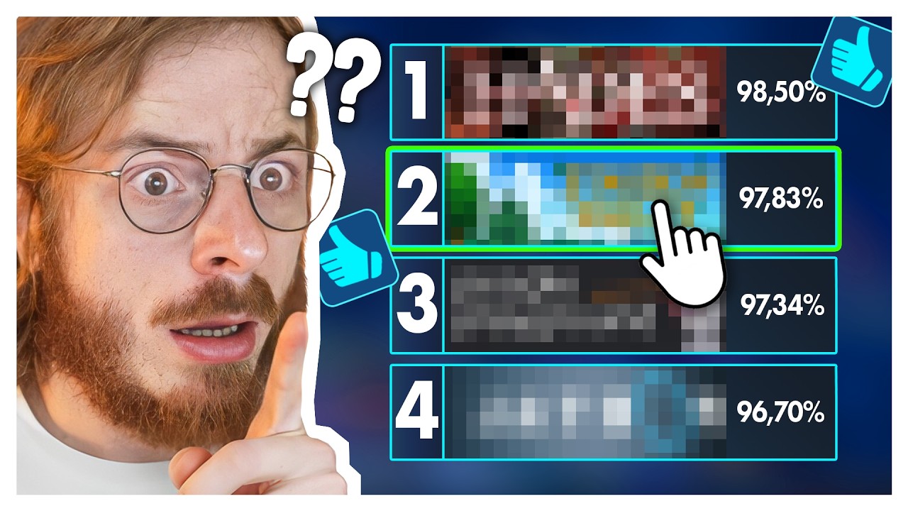 j'ai achet&eacute; les JEUX LES MIEUX NOT&Eacute;S de STEAM !