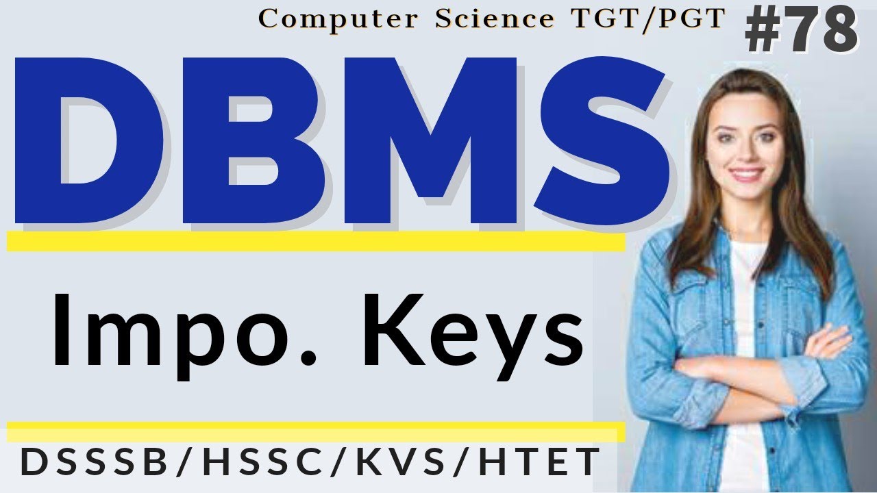 Types of keys in DBMS/RDBMS | Database management system in Hindi | Computer Science study material