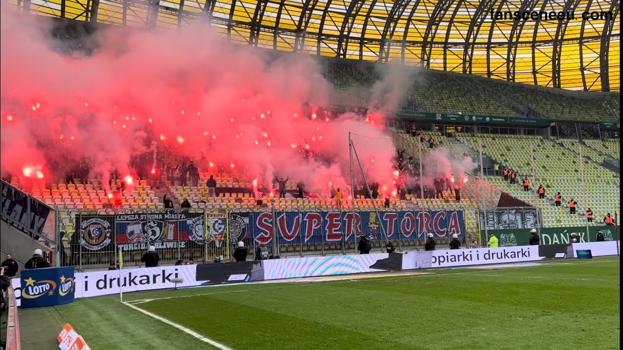 Lechia Gdańsk - GÓRNIK ZABRZE (09.03.2025) doping i racowisko