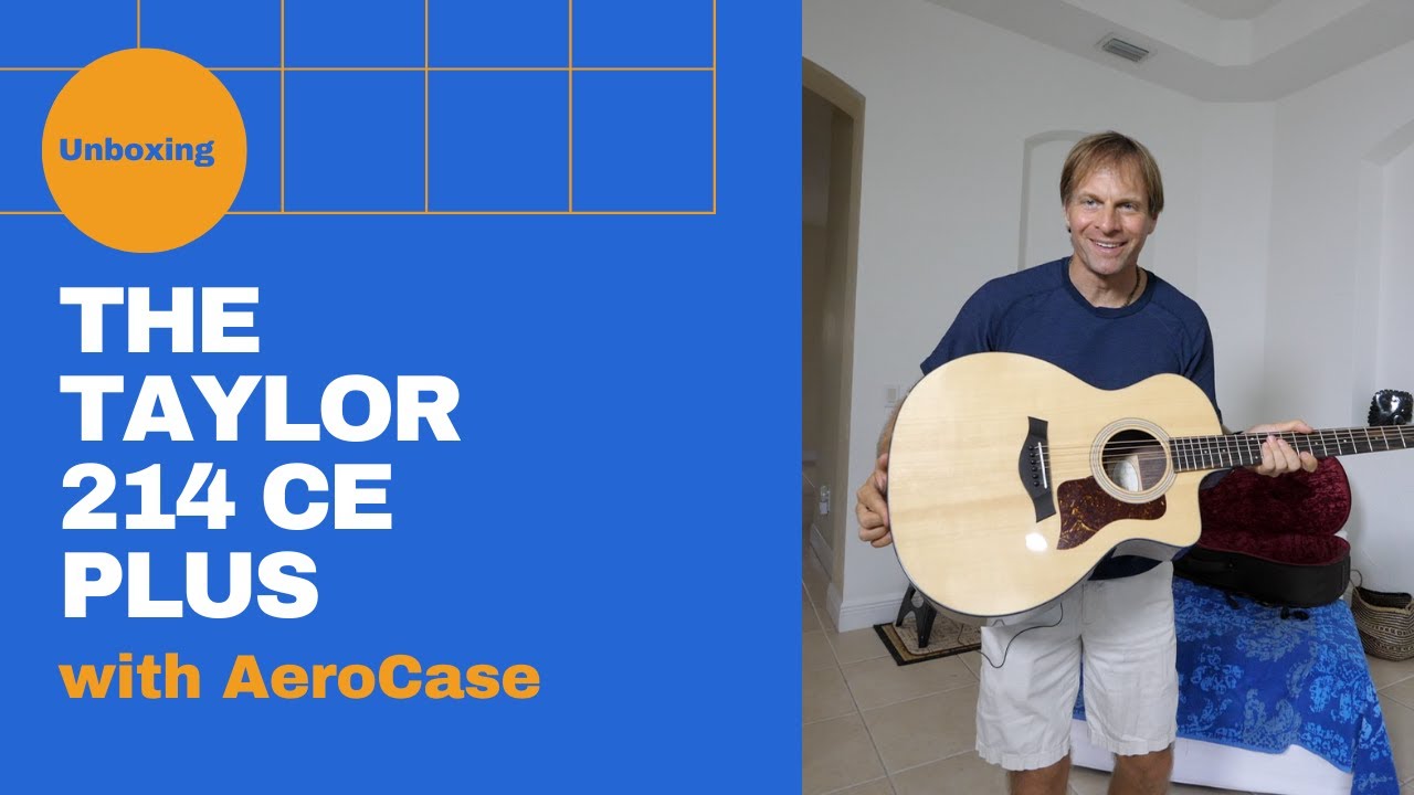 Unboxing the Taylor 214 CE Plus and Aerocase  (First Time Touching An Acoustic Guitar)