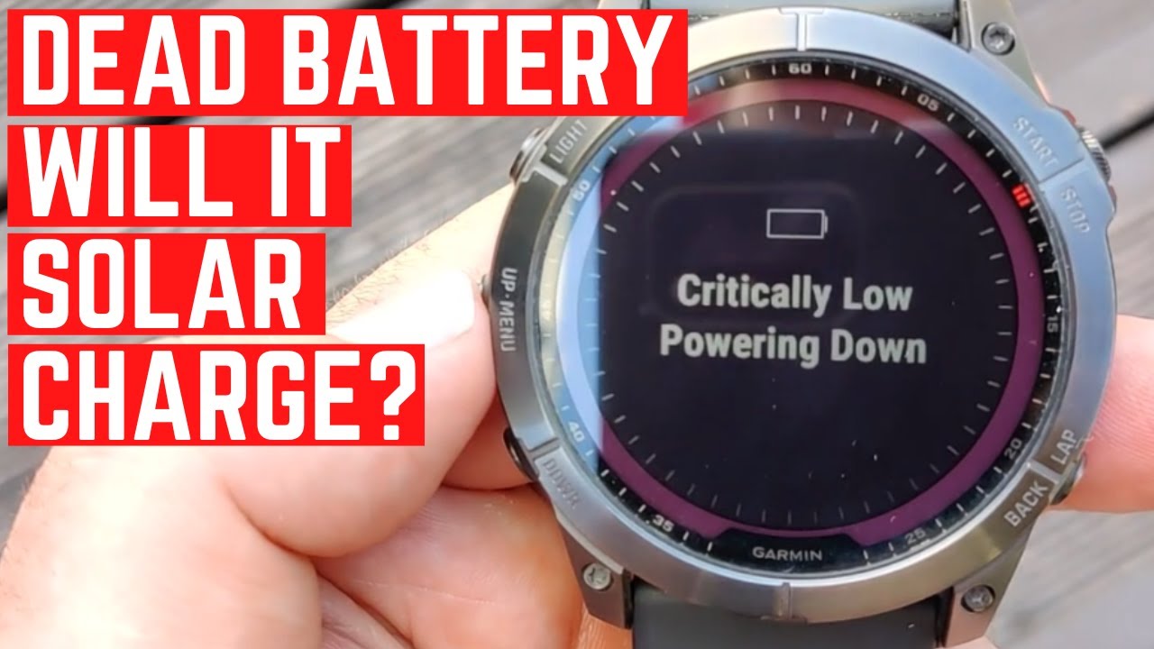 Garmin Fenix 7X Solar Charging Empty Battery Test