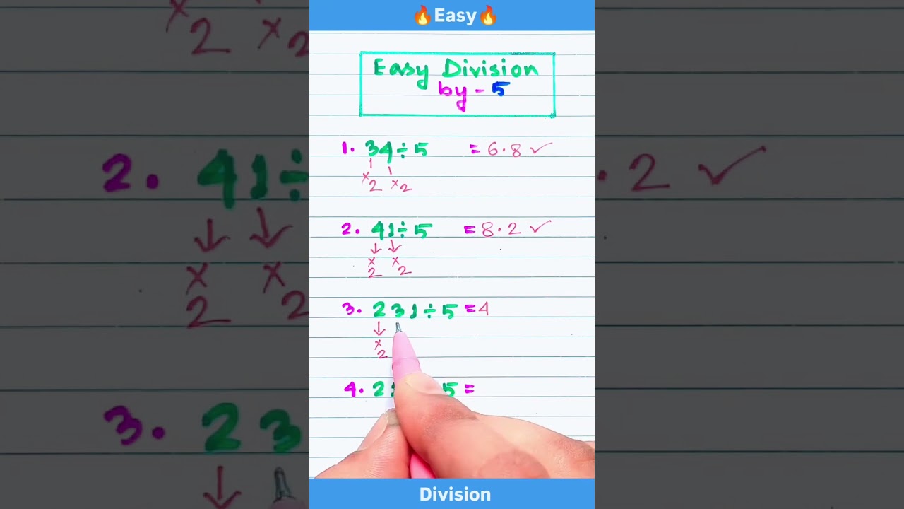 Easy Division Trick | Learn Division Step-by-Step #maths #mathtricks #reels #mathtips #suggested