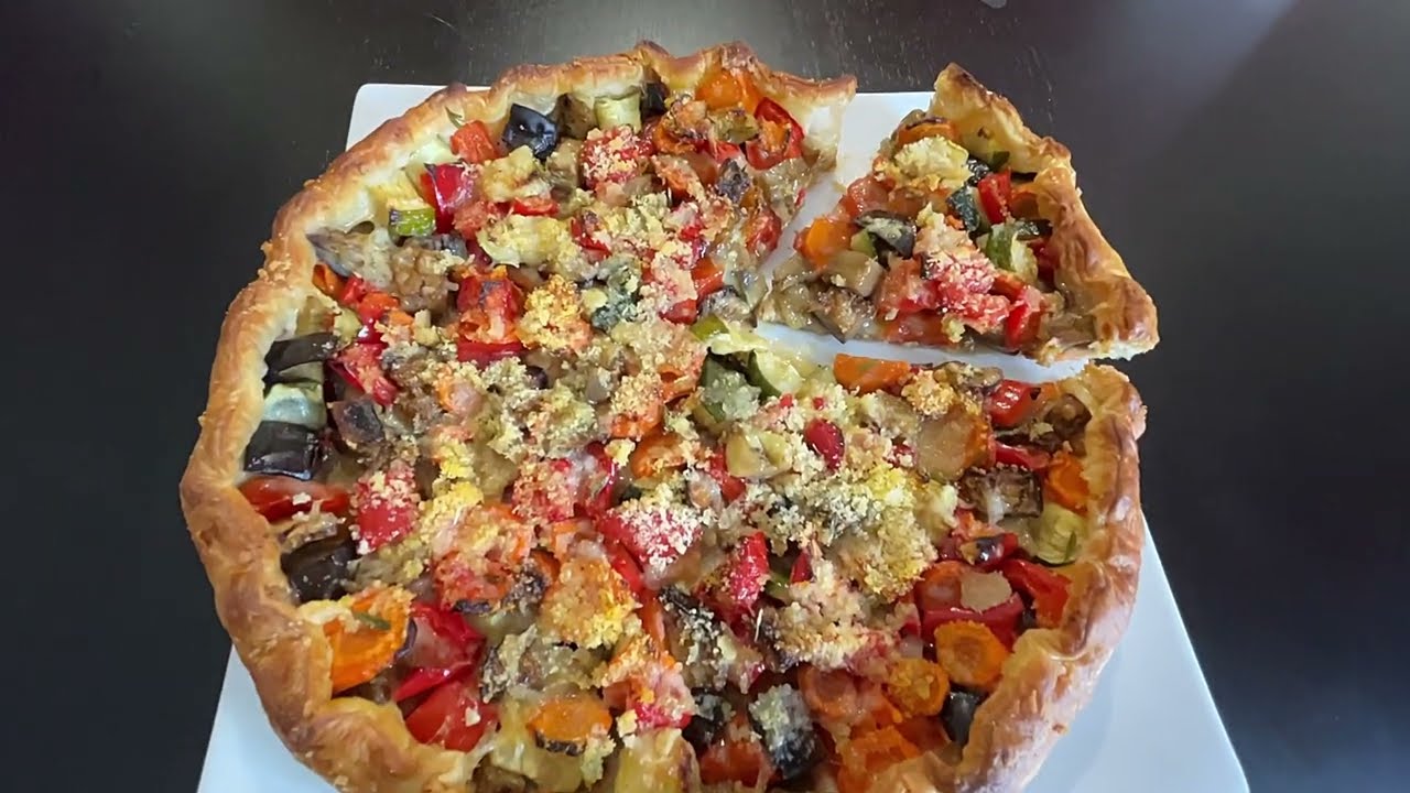 TORTA SALATA alle VERDURE con ZUCCHINE, PEPERONI e MELANZANE!!!