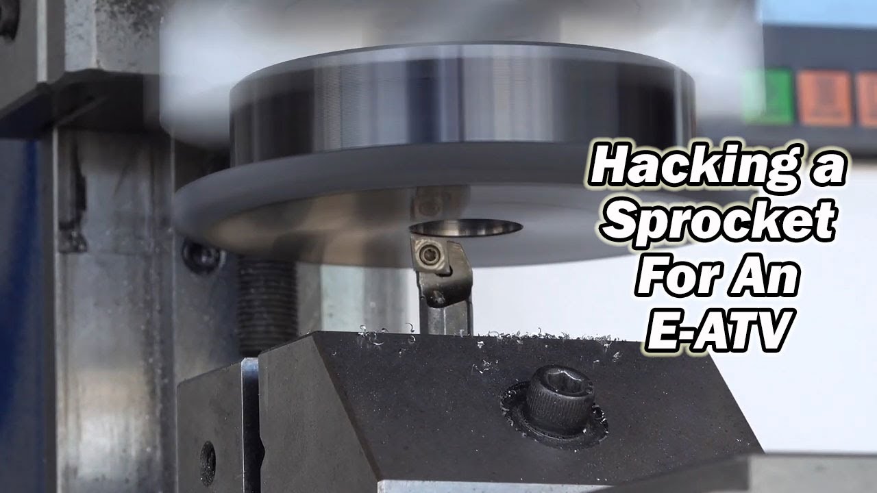 Hack Machining! Electric ATV Project- Boring The Sprocket On A Hobby Mill - Holmes Hobbies