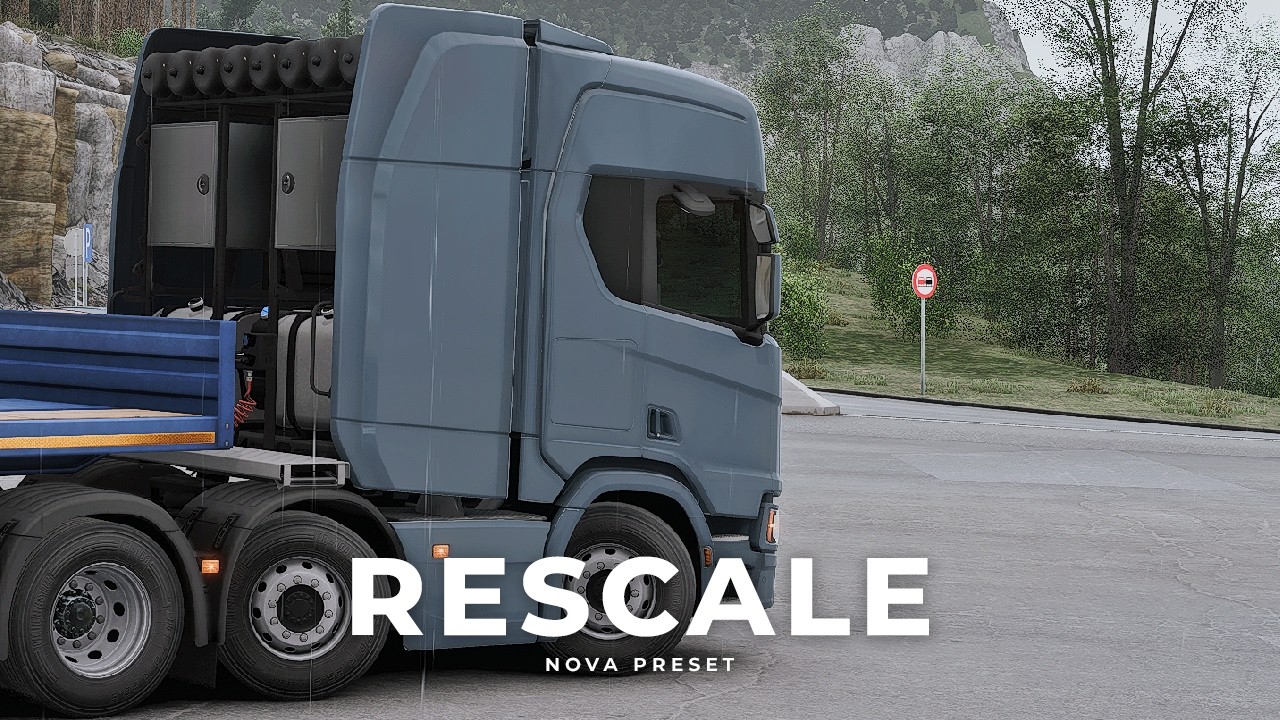 ⛅ ETS2 | RESCALE: NOVA ReShade + Snowymoon | Scania R 730 V8 | Rain to Sun