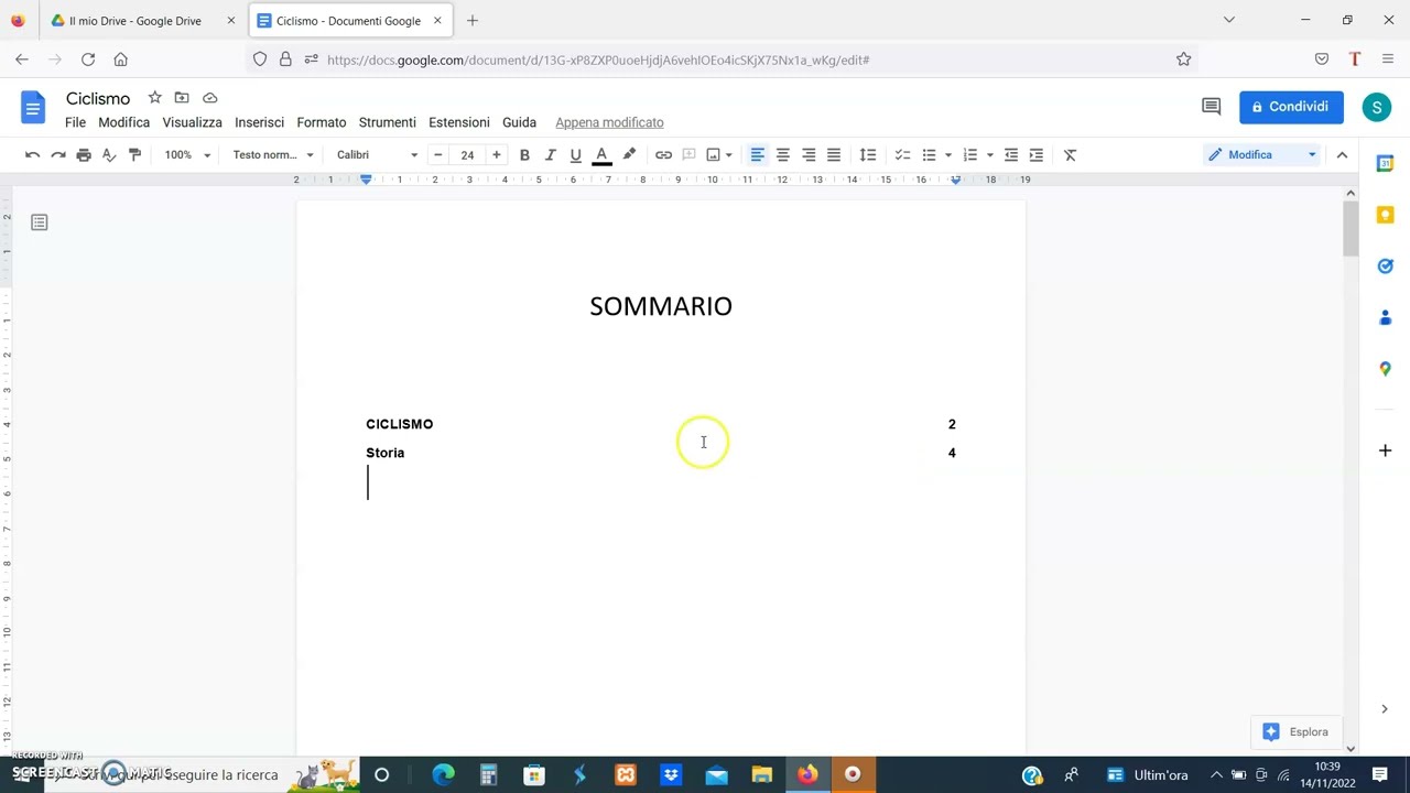 Google Documenti: sommario