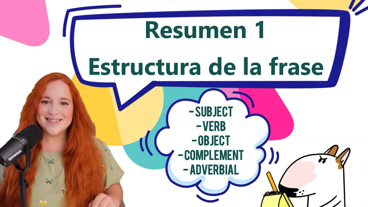 Resumen 1 Estructura de la frase (curso inglés gratuito) RESUMEN DE TU TEACHER