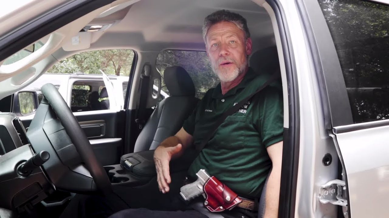Carjacker Crossdraw Holster Inside A Vehicle Demo With Sam Andrews