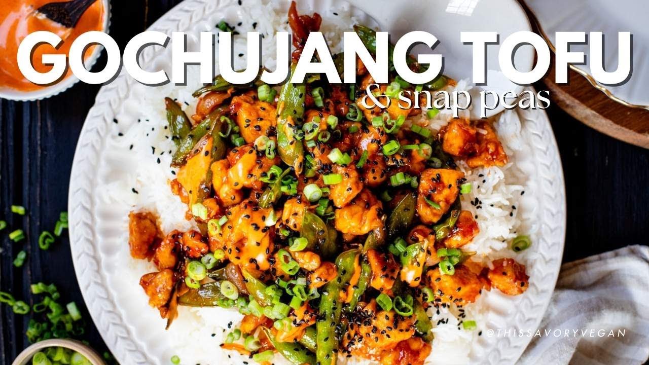 Gochujang Tofu & Snap Peas | This Savory Vegan