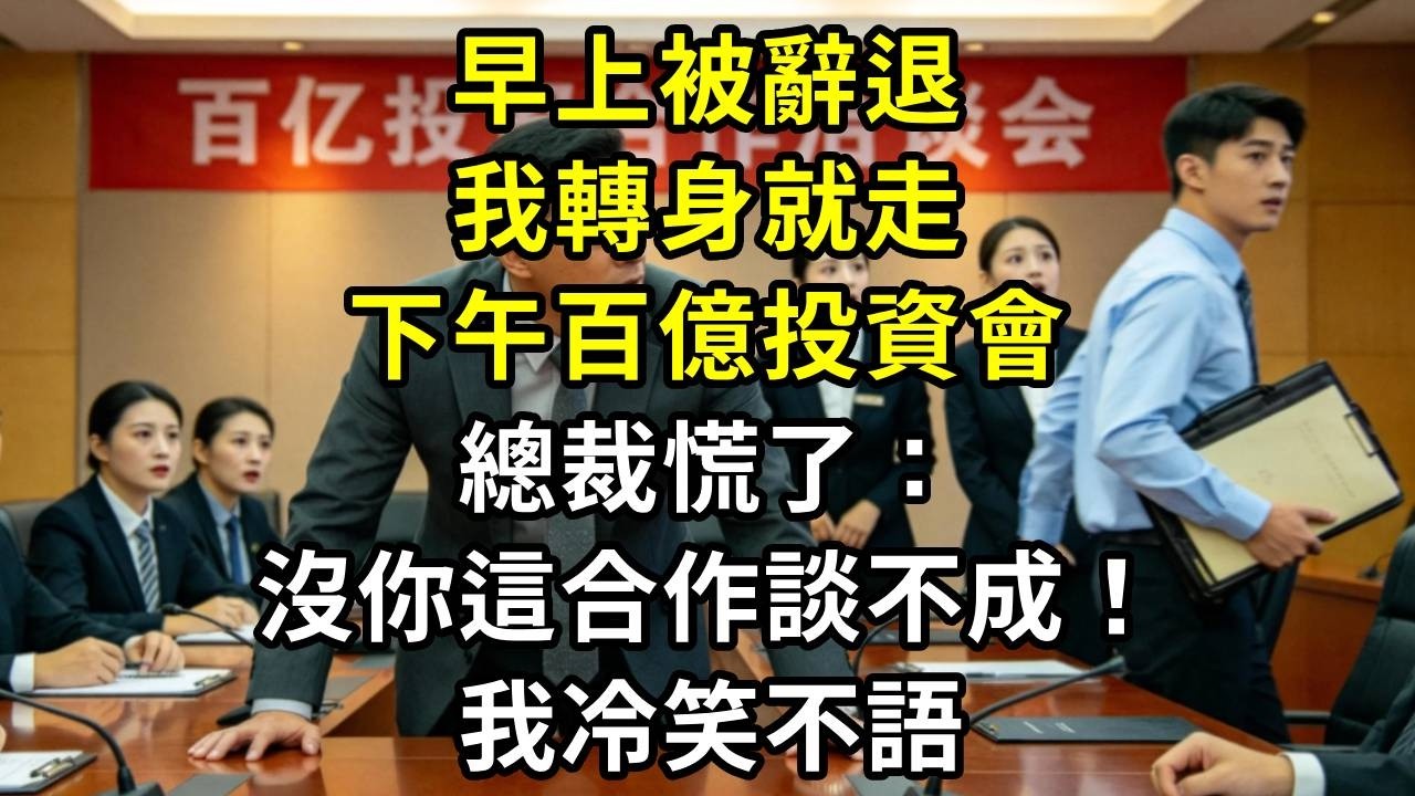 早上被辭退我轉身就走，下午百億投資會，總裁慌了：沒你這合作談不成！我冷笑不語#高田小說社