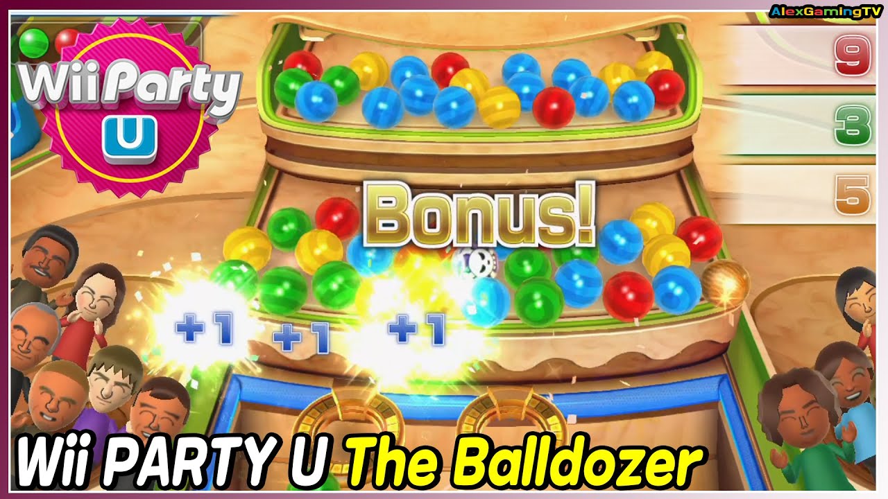 Wii Party U - The Balldozer ( Advanced com ) 🎵 Alex vs Marius vs Kaori vs Laura | AlexGaming