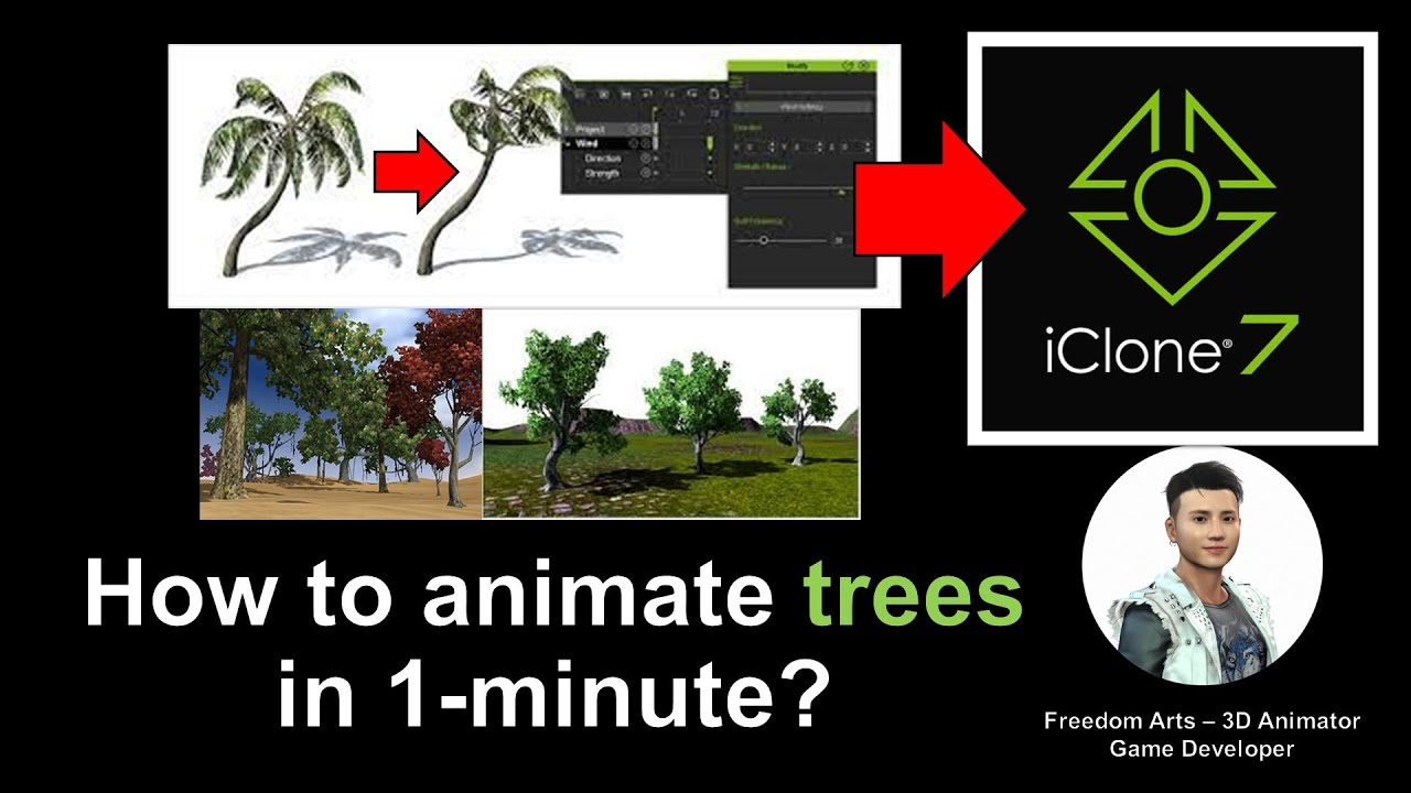 iClone 7.9 Tree Animation - Wind Speed, Wind Direction, Tree Gardening - Full Tutorial