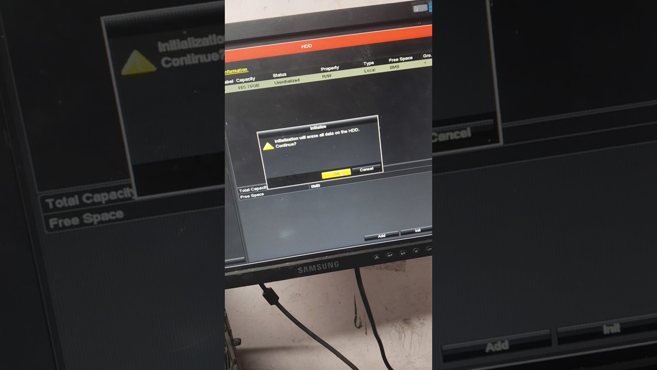 How to format dvr hard disk hikvision #shorts #dvr #hikvision #format