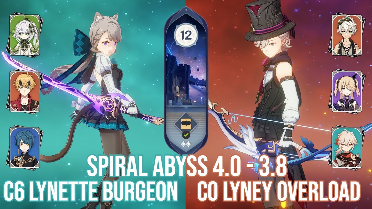 C6 Lynette Burgeon & C0 Lyney Overload - Genshin Impact Abyss Version 4.0 / 3.8
