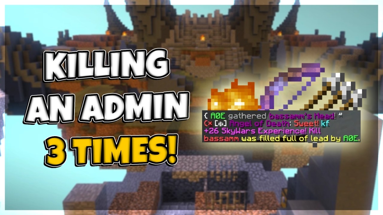 Killing an admin 3 times in Hypixel Skywars!